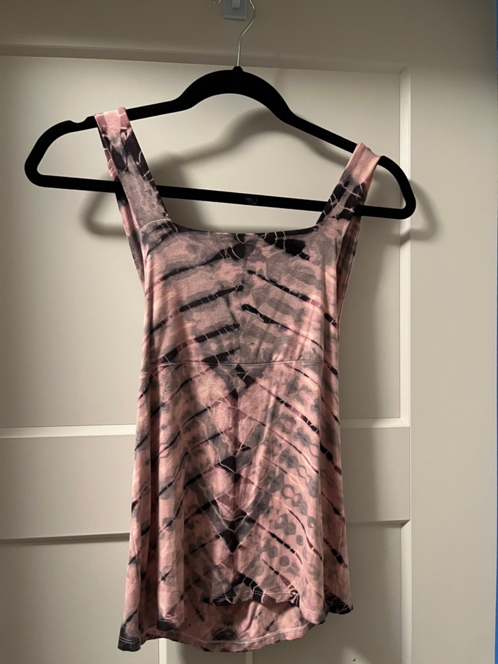 Pink and Black Tie-Dye Tank Top